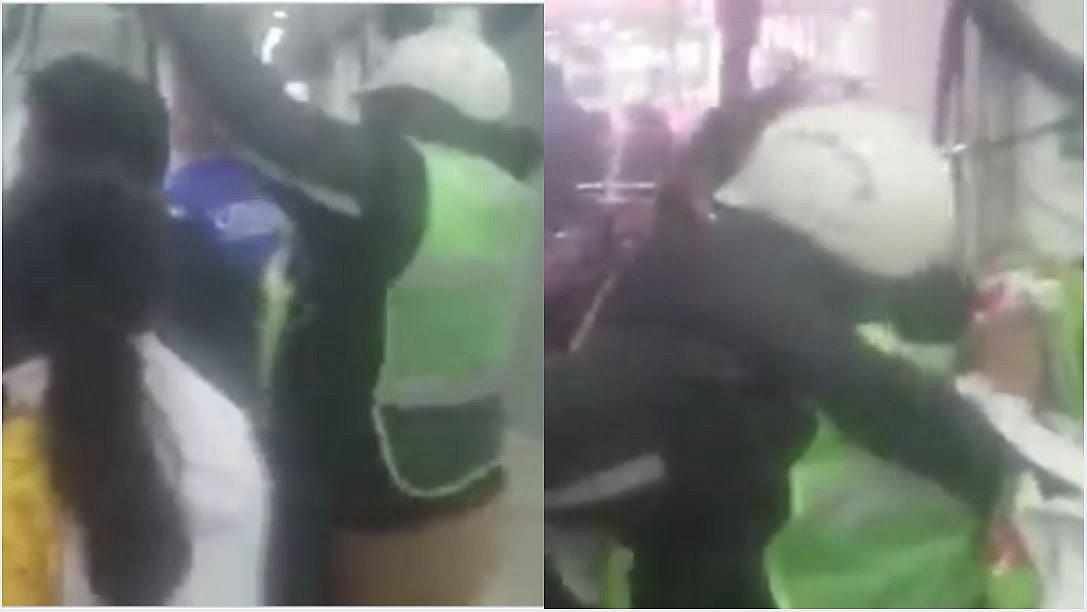 Lima 2019: Madre de la voleibolista Karla Ortíz fue a verla con su uniforme de la PNP (VIDEO)