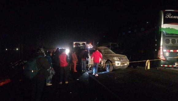 Accidente de Tránsito en La Joya se registró ayer a las 8 de la noche. (Foto: Difusión)