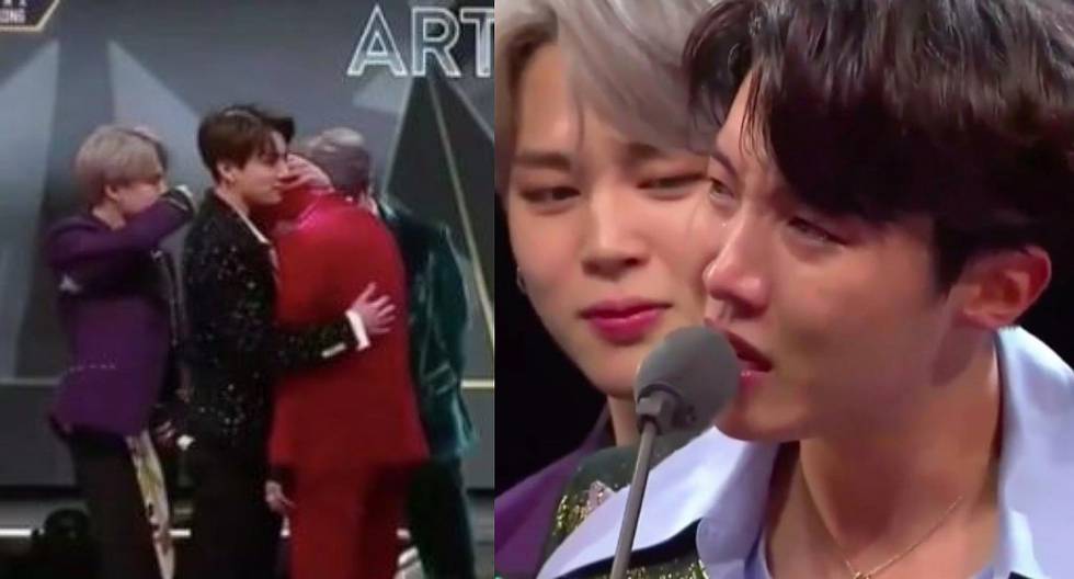 Integrantes de 'BTS' lloran al dar su discurso en los premios MAMA 2018