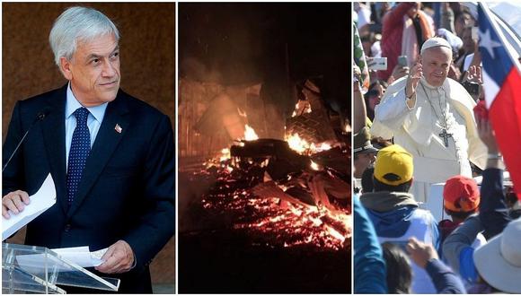 Sebastián Piñera rechaza "cobardes" ataques ocurridos durante visita del Papa