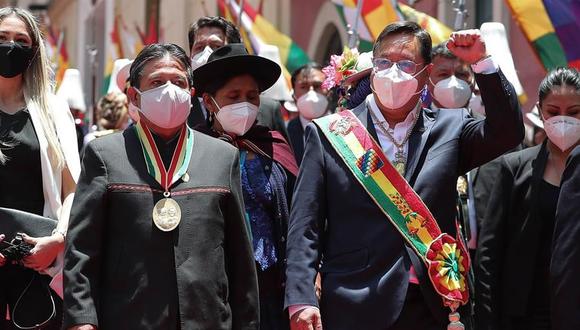 El presidente de Bolivia, Luis Arce, vendrá al Perú para la investidura de Pedro Castillo el 28 de julio. (Foto: EFE/ Martin Alipaz)