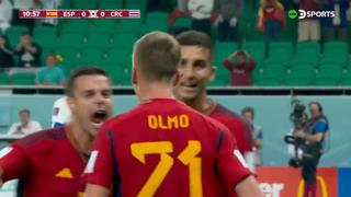 Gol de España: Dani Olmo finalizó acción colectiva para el 1-0 ante Costa Rica (VIDEO)