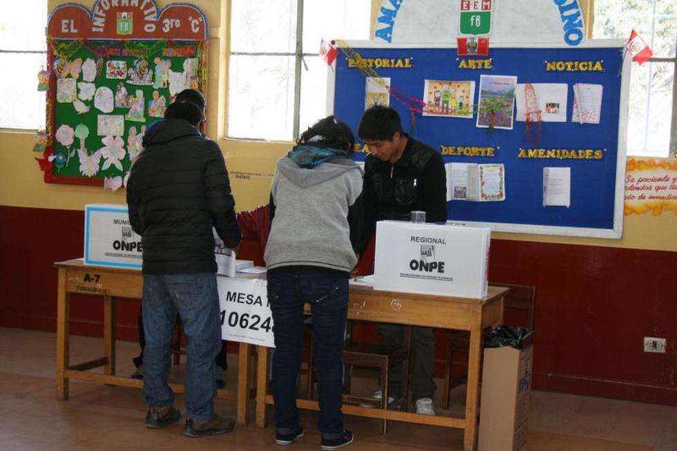 Así se realizan las elecciones en La Oroya (FOTOS)