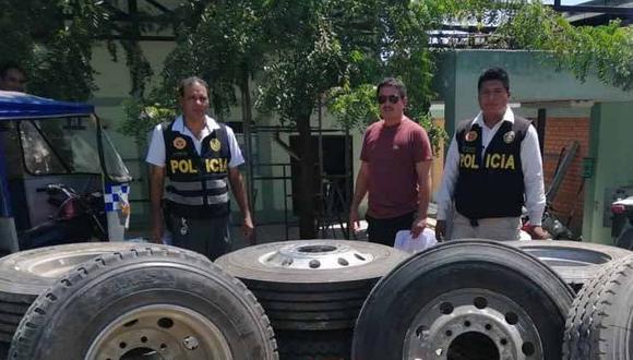 La Policía recupera un lote de llantas robadas en Sullana 