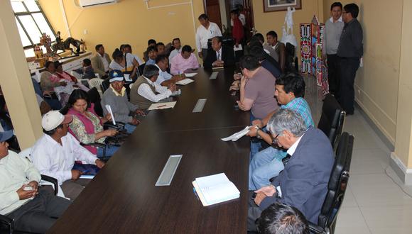 Comuneros de Tambillo, TGP y funcionarios del GRA sostuvieron reunión