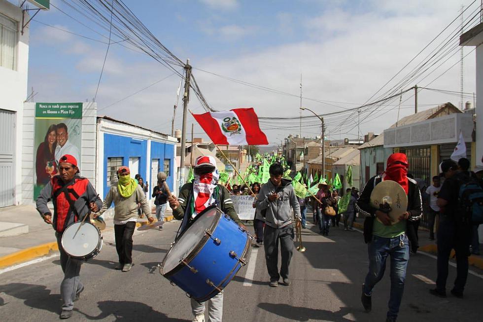 Inician protestas contra proyecto Tía María en el Valle del Tambo (VIDEOS Y FOTOS)