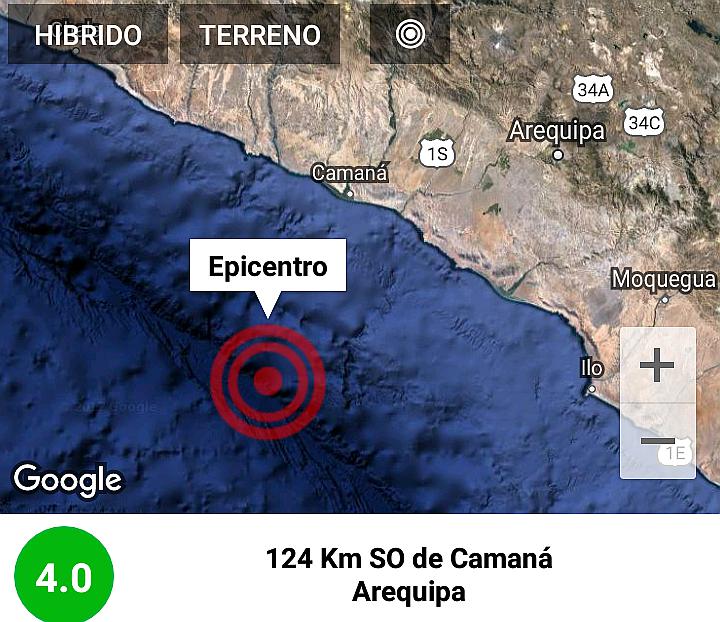 S​ismo de 4 grados de magnitud en Arequipa