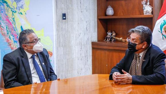 Congresista Enrique Alva se reunió con ministro Iván Merino.