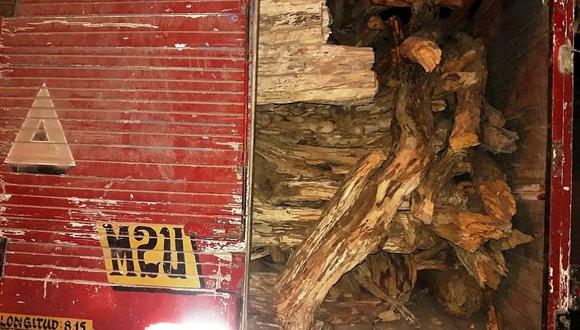 Intervienen un camión con 4,250 kilos de palo santo ilegal en Morropón