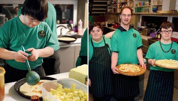 Cuatro jóvenes con Síndrome de Down abrieron su propia pizzería (FOTOS)