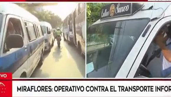 ​Miraflores: hallan en operativo policial a choferes que nunca han tramitado brevetes (VIDEO)