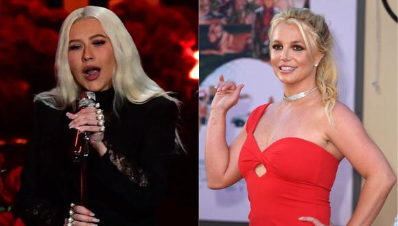 Christina Aguilera envió un mensaje de apoyo a Britney Spears. (Foto: AFP)