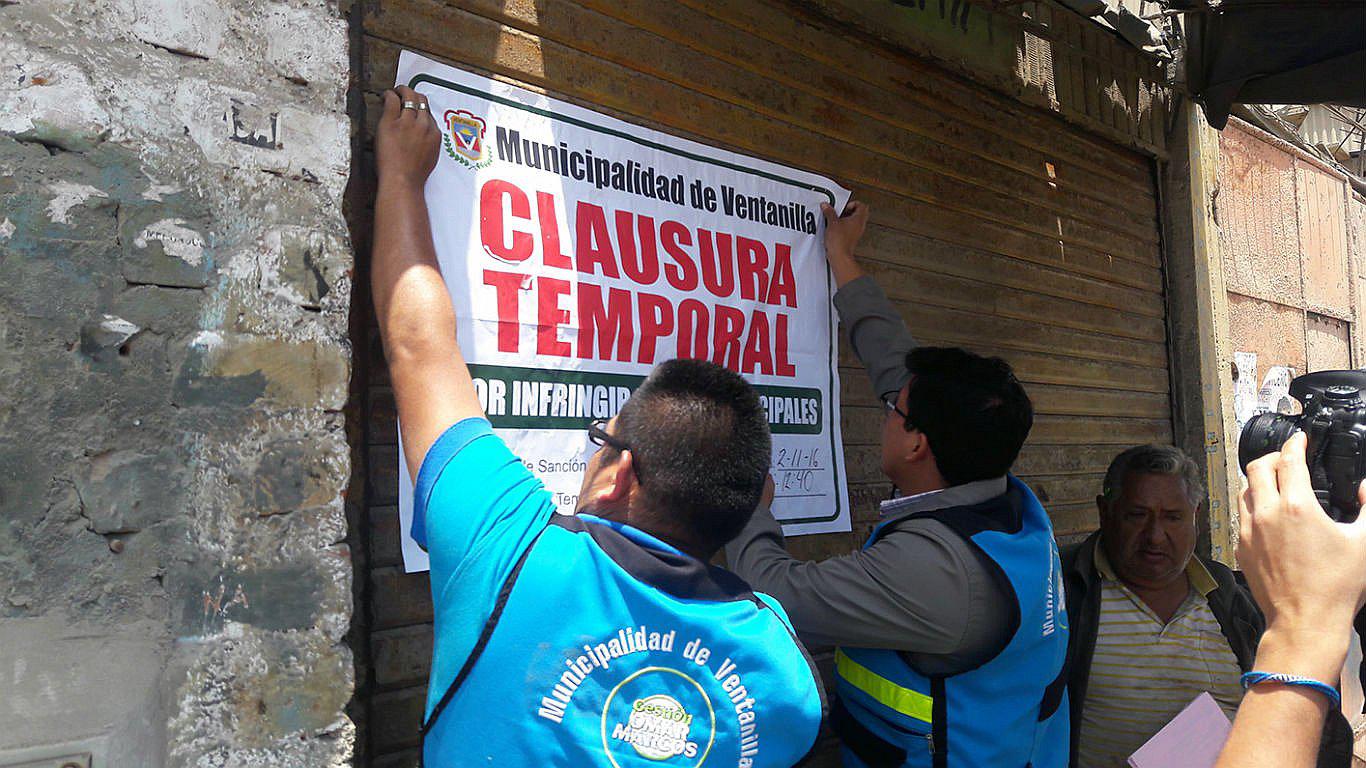 Ventanilla: Municipalidad clausuró dos locales de venta de gas