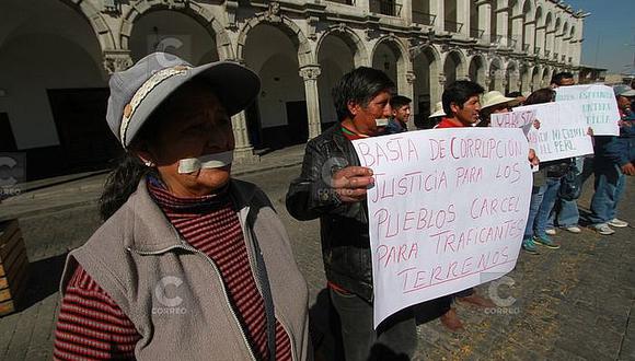 Víctimas esperan que detengan a más traficantes de terrenos en Arequipa