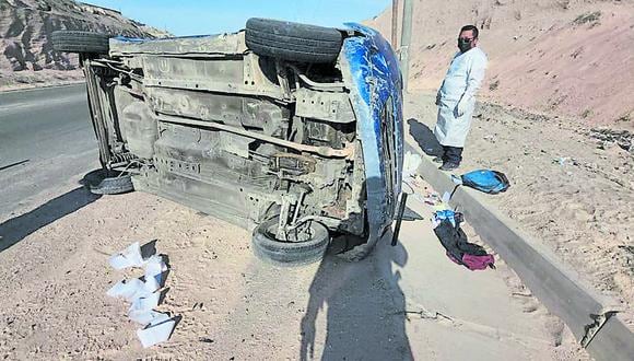 Accidente ocurrió en la autopista Arequipa – La Joya. Juan Valdivia fue llevado a la Morgue tras el terrible suceso ocurrido. (Foto: Difusión)