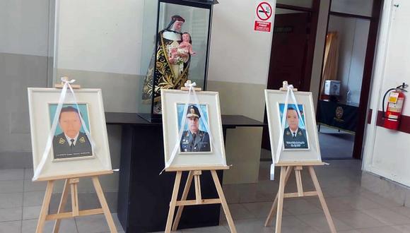 Chincha: Rinden homenaje a policías que murieron víctima del COVID-19.