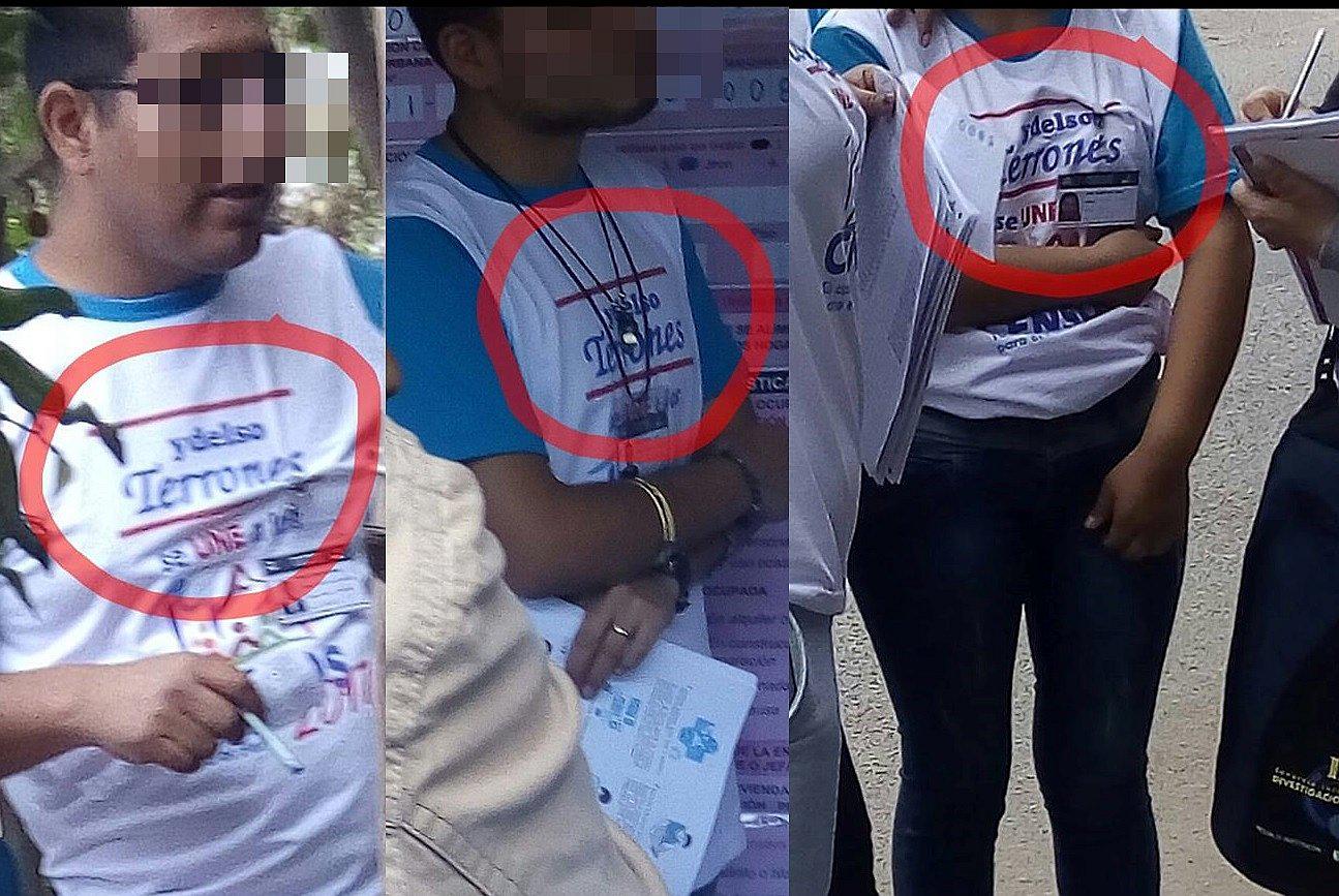 Censo 2017: Empadronadores utilizan polo con nombre de precandidato a la alcaldía 