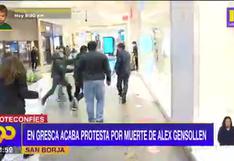 San Borja: Protesta por muerte de Alex Gensollen termina en gresca dentro de Real Plaza (VIDEO)