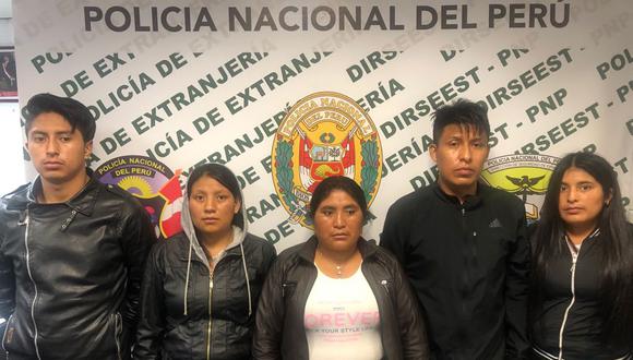 Extranjeros fueron detenidos cuando iban a viajar con destino a México. (Foto: PNP)