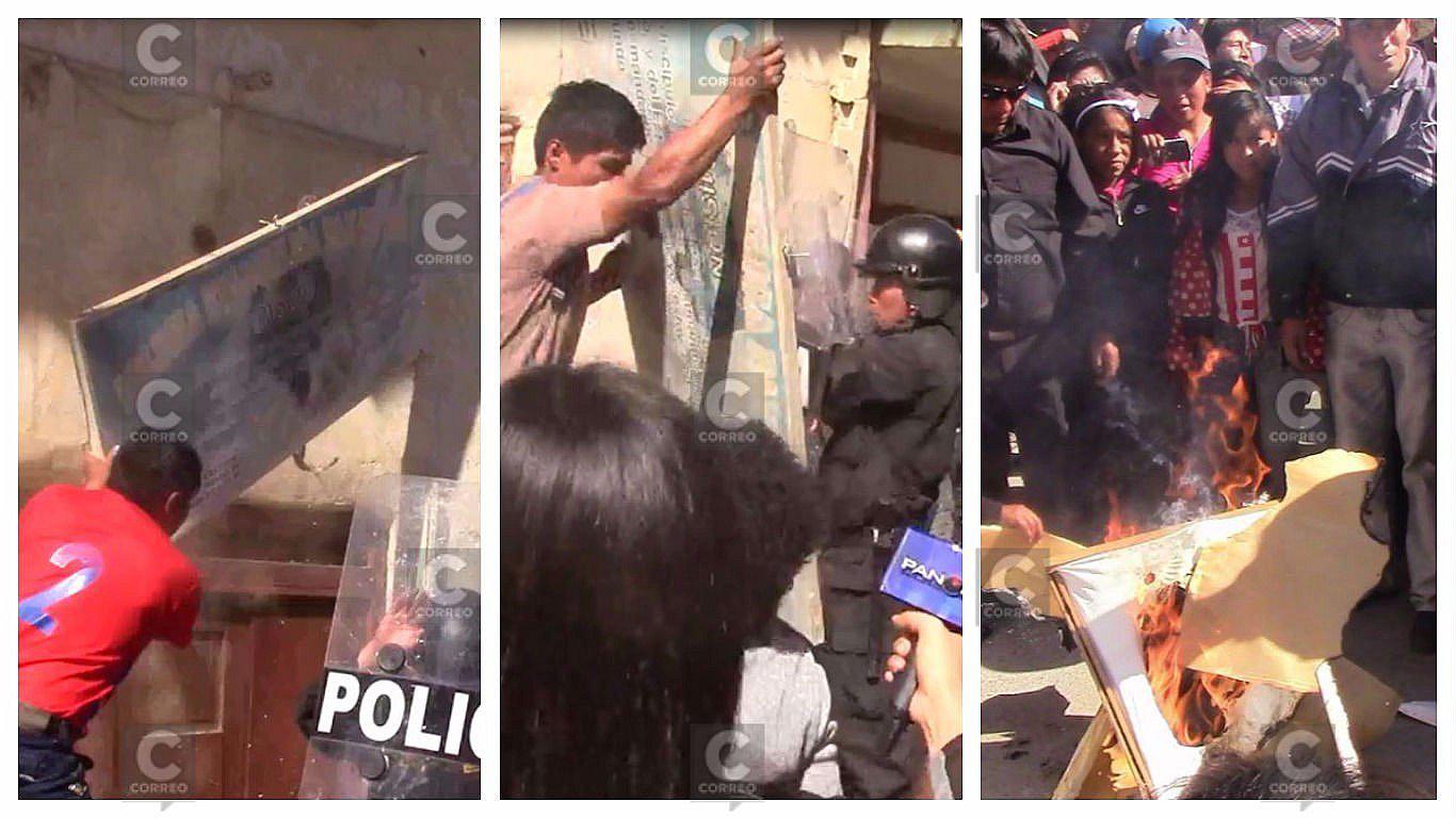 Huancayo: Turba ataca templo evangélico donde asesinaron a niña (VIDEO)