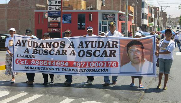 Familiares de Óscar Guzmán marcharon exigiendo acelerar investigación