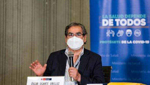 Oscar Ugarte, ministro de Salud, dijo que los estudios internacionales de la vacuna Sinopharm demuestran que protege contra el COVID-19 y que es segura (Foto: Andina)