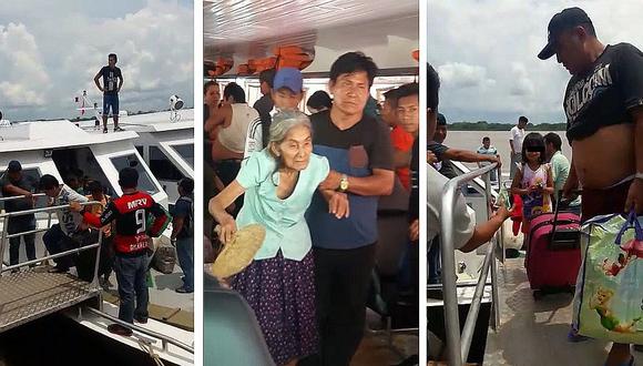 Loreto: Liberan embarcación con 150 personas que había sido retenida por protestantes (VIDEO)