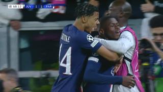 Gol de PSG: Nuno Mendes se proyectó y anotó el 2-1 sobre Juventus en Champions (VIDEO)