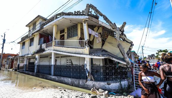 Fotografía de los efectos del terremoto de magnitud 7,2 en Los Cayos, Haití. (EFE/ Ralph Tedy Erol).