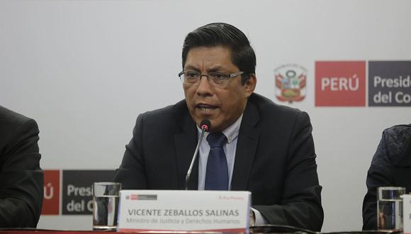 “El Ejecutivo no suspende la elección de magistrados del TC, se planteó una cuestión de confianza para que el Congreso lo haga", indicó Zeballos. (Foto: PCM)