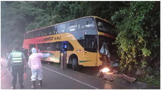 Más de 50 ven la muerte de cerca en despiste de buses en selva central