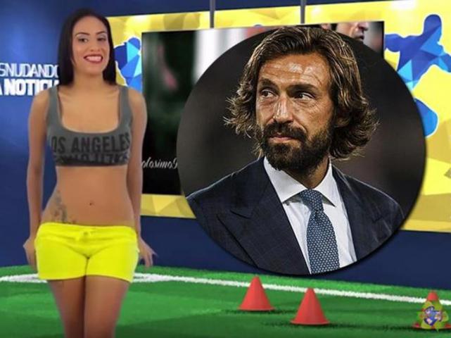 Presentadora venezolana se desnuda por Andrea Pirlo (VIDEO)