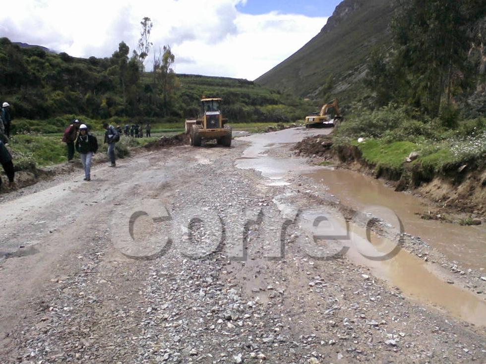 Distrito de Palcamayo queda incomunicado por desborde (Fotos)
