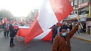 Simpatizantes de Fuerza Popular marchan y desconocen resultados en Cusco (VIDEO)