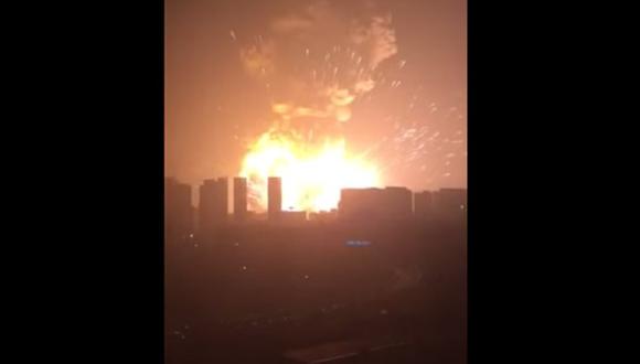 Youtube: Usuarios difunden imagenes de gran explosión en China