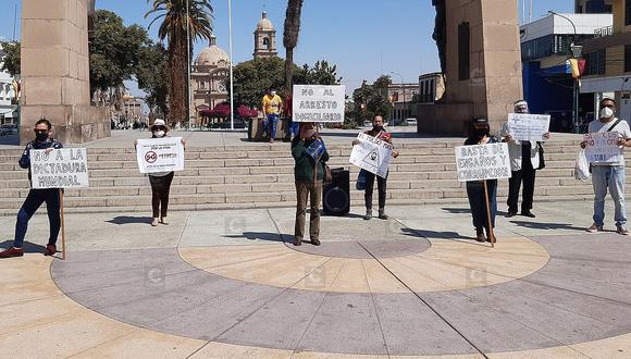 Con protesta piden uso de Dióxido de Cloro en Tacna