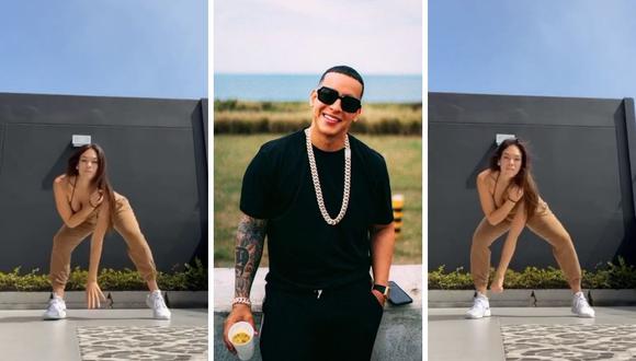 Daddy Yankee mostró su gusto por los pasos de baile de Jazmín Pinedo. (Foto: Instagram @jazminpinedo / @daddyyankee).