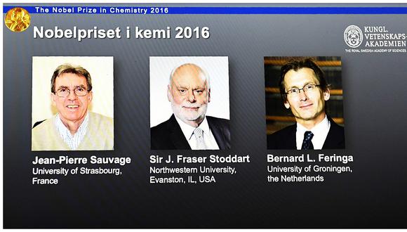 Nobel de Química a tres científicos por el diseño y síntesis de máquinas moleculares (VIDEO)