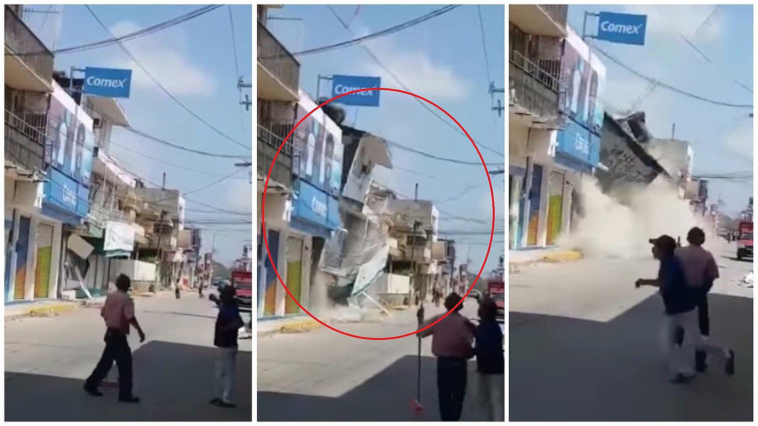YouTube: el increíble derrumbe de un edificio tras el terremoto en México (VIDEO)