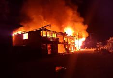 Pasco: Incendio devora casas, comercios y deja en la calle a cinco familias (VIDEO)