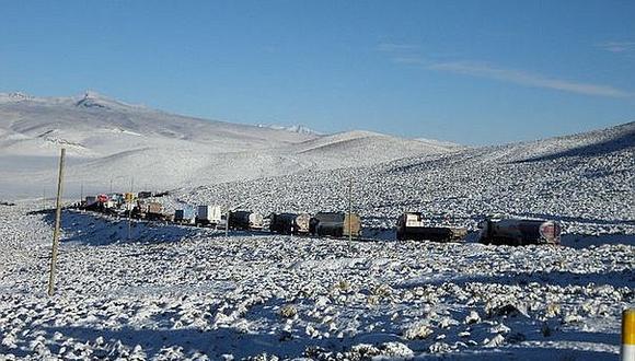 Alerta en la carretera Arequipa-Puno por nieve