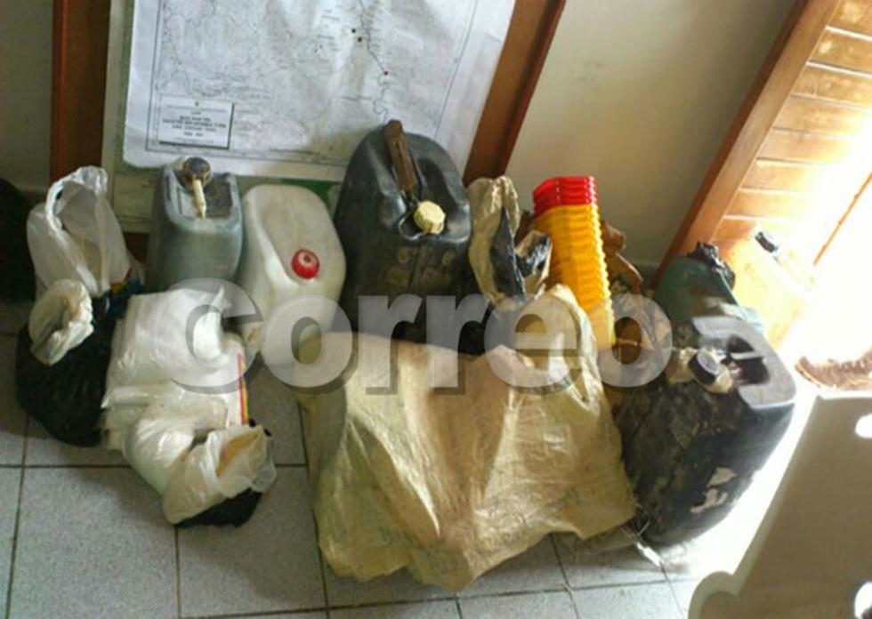 Decomisan droga, insumos, armas y más de 100 mil soles 