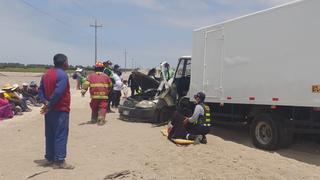 Tacna: Cinco heridos en choque de auto y camión en la Costanera