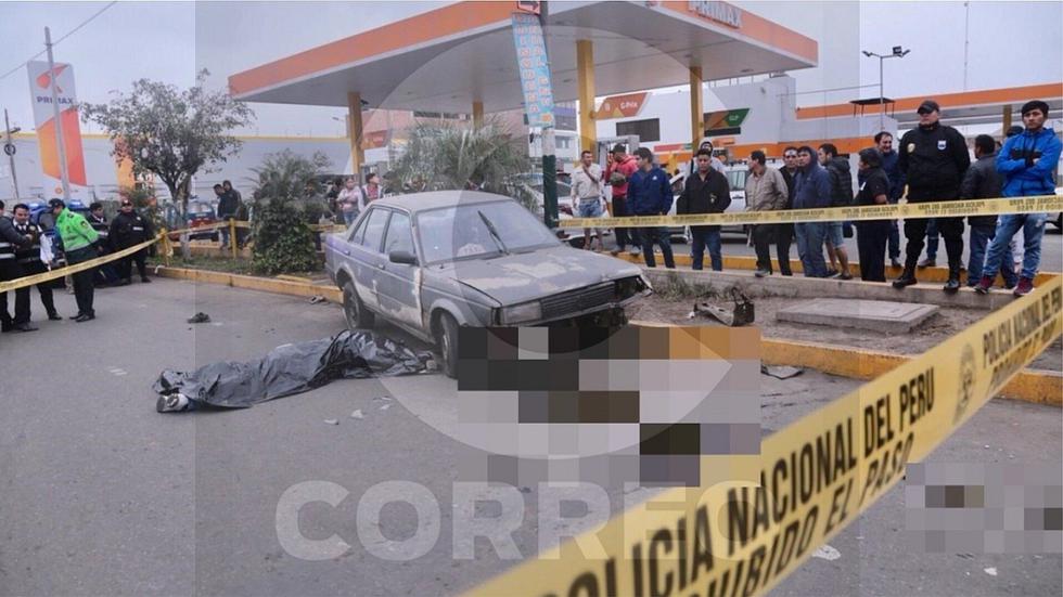 Delincuentes se enfrentan a balazos y atropellan a hombre que cruzaba la pista (VIDEO)