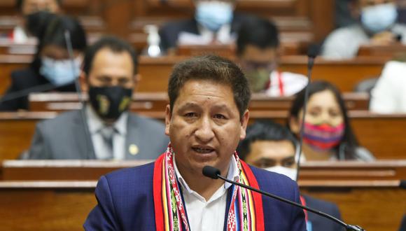 Bellido Ugarte postula a la presidencia del Parlamento por Perú Libre, el partido que llevó al Gobierno al presidente Pedro Castillo. (Foto: Presidencia)