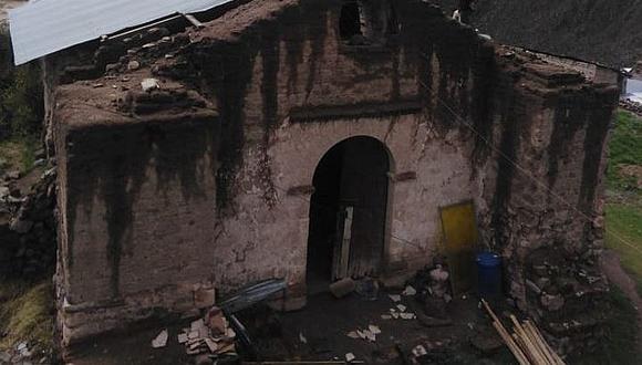 Iglesia de Pampamarca al borde del colapso por lluvias