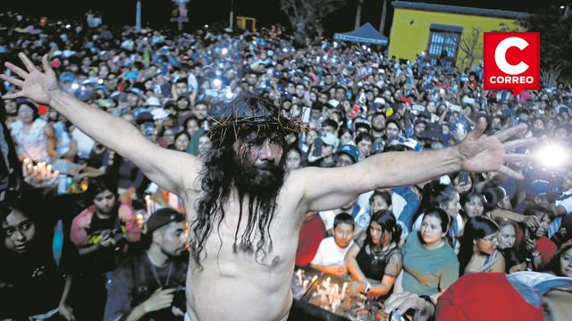La noche del último viernes, el “Cristo Cholo” agradeció el  apoyo de la gente tras llegar a la cima del San Cristóbal.