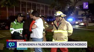 La Victoria: detienen a falso bombero atendiendo incendio (VIDEO)