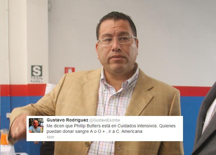 Phillip Butters fue internado por problema gastrointestinal