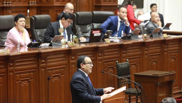 Alberto Otárola anunció el pedido de facultades legislativas. (Foto: Congreso)